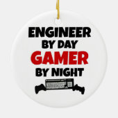 Ontwikkelaar: Day Gamer by Night Keramisch Ornament (Achterkant)