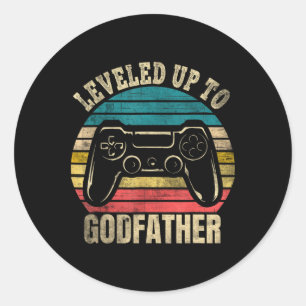 Ontwikkelaar: Godfather Video Gamer Gaming 1 Ronde Sticker