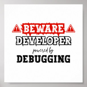 Ontwikkelaar Powered by Debugging programmering Poster