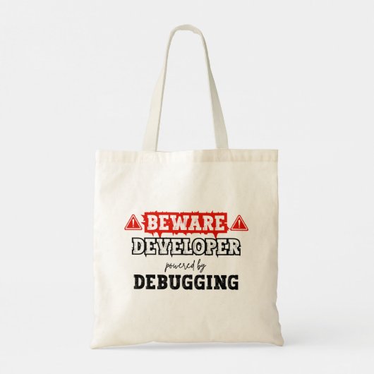 Ontwikkelaar Powered by Debugging | programmering Tote Bag (Achterkant)