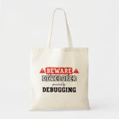 Ontwikkelaar Powered by Debugging | programmering Tote Bag (Voorkant)