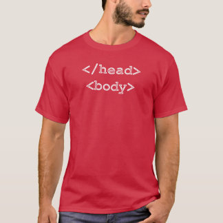 Ontwikkelaar programmeur HTML Head Body T-shirt