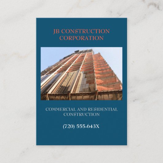 Ontwikkelaar Remodel Consultant Bouw Visitekaartje (Voorkant)