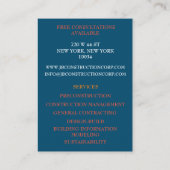 Ontwikkelaar Remodel Consultant Bouw Visitekaartje (Achterkant)