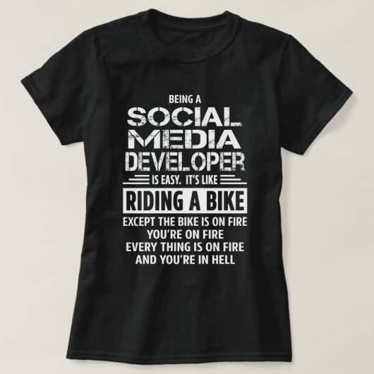 Ontwikkelaar sociale media t-shirt (Design voorkant)