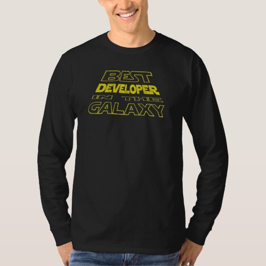 Ontwikkelaar Space Backside Design T-shirt (Voorkant)