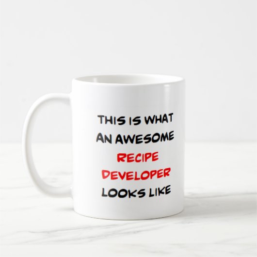 ontwikkelaar van recept, geweldige koffiemok (Links)