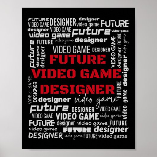 Ontwikkelaar van videogames Toekomstige ontwerper Poster (Voorkant)