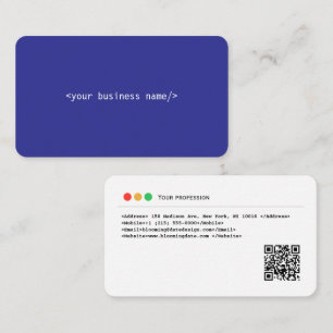 Ontwikkelaar Visitekaartje met QR code
