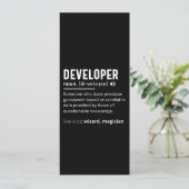 Ontwikkelaars dictionary Definition Funny-ontwikke Feestdagenkaart (Staand voorkant)