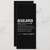 Ontwikkelaars dictionary Definition Funny-ontwikke Feestdagenkaart (Voorkant / Achterkant)