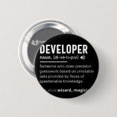 Ontwikkelaars dictionary Definition Funny-ontwikke Ronde Button 5,7 Cm (Voorkant /achterkant)
