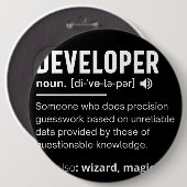 Ontwikkelaars dictionary Definition Funny-ontwikke Ronde Button 6,0 Cm (Voorkant /achterkant)