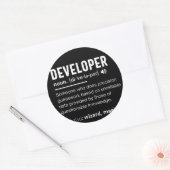 Ontwikkelaars dictionary Definition Funny-ontwikke Ronde Sticker (Envelop)