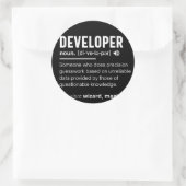 Ontwikkelaars dictionary Definition Funny-ontwikke Ronde Sticker (Tas)