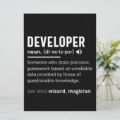 Ontwikkelaars dictionary Definition Funny-ontwikke Save The Date (Staand voorkant)