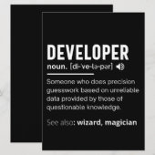 Ontwikkelaars dictionary Definition Funny-ontwikke Save The Date (Voorkant / Achterkant)