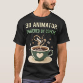 Ontwikkeld door Coffee 3D Animator T-shirt (Voorkant)