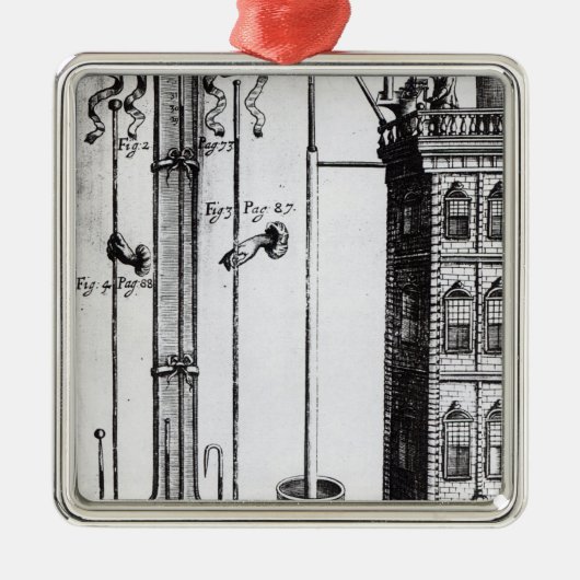 Ontwikkeling van de waterpomp door Robert Boyle Metalen Ornament (Voorkant)