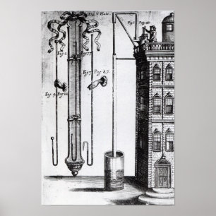 Ontwikkeling van de waterpomp door Robert Boyle Poster