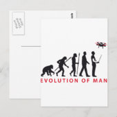 ontwikkeling van een man-controledron briefkaart (Voorkant / Achterkant)