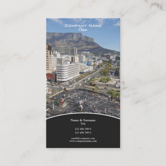 Ontwikkeling van gebouwen met bedrijfsprofiel visitekaartje (Voorkant)