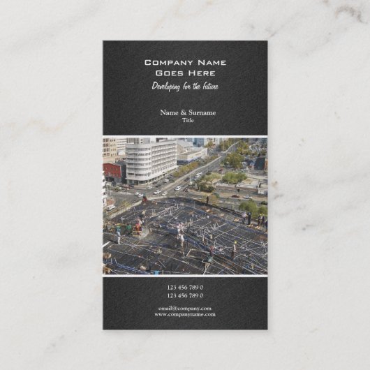 Ontwikkeling van gebouwen met bedrijfsprofiel visitekaartje (Voorkant)