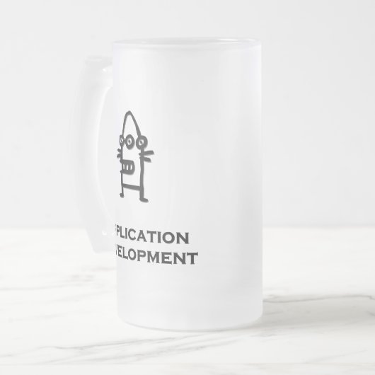 Ontwikkeling van Three Eye Bot-toepassingen Matglas Bierpul (Voorkant links)