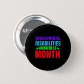Ontwikkelings-handicap-bewustzijn maand mama zegge ronde button 5,7 cm (Voorkant /achterkant)
