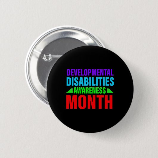 Ontwikkelings-handicap-bewustzijn maand mama zegge ronde button 5,7 cm (Voorkant /achterkant)