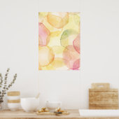 Ontworpen abstracte achtergrond met waterverf poster (Keuken)