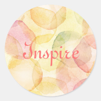Ontworpen abstracte achtergrond met waterverf ronde sticker