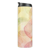 Ontworpen abstracte achtergrond met waterverf thermosbeker (Geroteerd rechts)