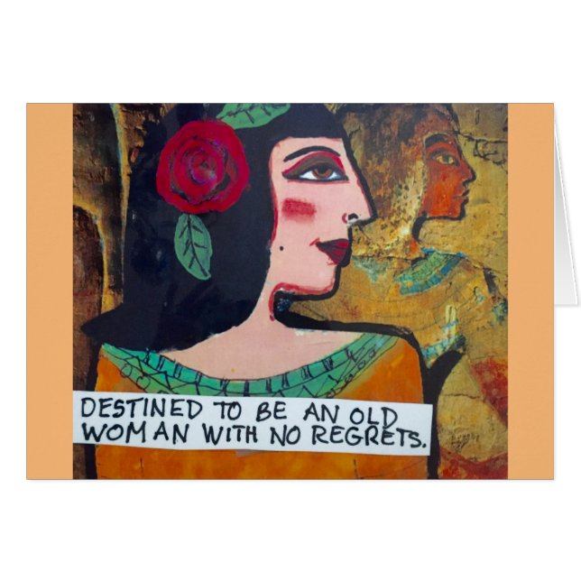 ONTWORPEN ALS EEN OUDE VROUW zonder BETROKKENKAART (Voorkant Horizontaal)