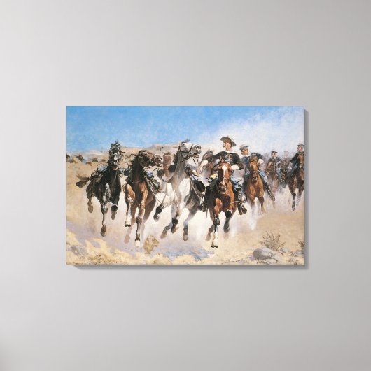 Ontworpen door Frederic Remington, cowboys Canvas Afdruk (Voorkant)