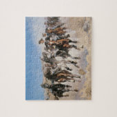 Ontworpen door Frederic Remington,  cowboys Legpuzzel (Verticaal)