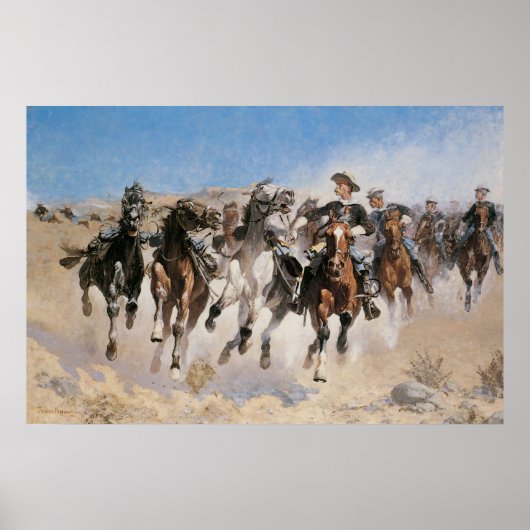 Ontworpen door Frederic Remington,  cowboys Poster (Voorkant)