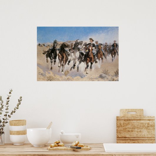 Ontworpen door Frederic Remington,  cowboys Poster (Keuken)