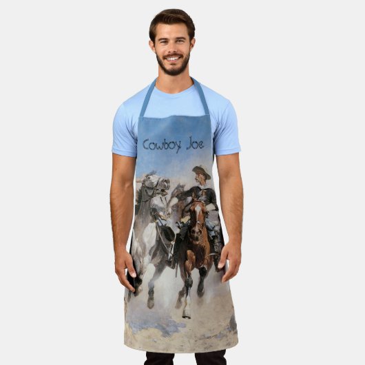 Ontworpen door Frederic Remington, cowboys Schort (Gedragen)