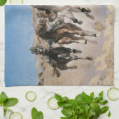 Ontworpen door Frederic Remington,  cowboys Theedoek (Gevouwen)