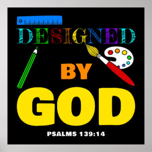 Ontworpen door: Psalms 139:14 Christelijk geloof Poster