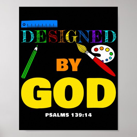 Ontworpen door: Psalms 139:14 Christelijk geloof Poster (Voorkant)