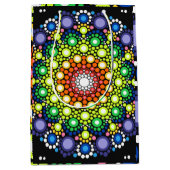 Ontworpen Floral Mandala Retro Hippie Stippen Medium Cadeauzakje (Voorkant)