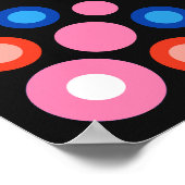 Ontworpen Floral Mandala Retro Hippie Stippen Poster (Hoek)