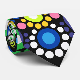 Ontworpen Floral Mandala Retro Hippie Stippen Stropdas