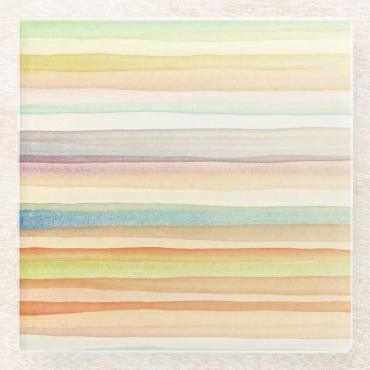 Ontworpen kunstachtergrond. Gebruikte waterverf Glazen Onderzetter (Voorkant)