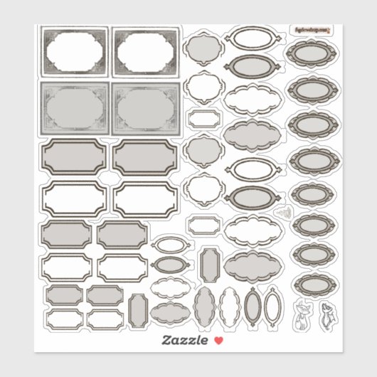 Ontworpen labels stickerblad (Vel)