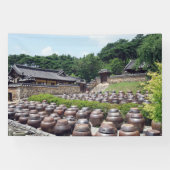 Ontworpen met een foto van Zuid-Korea, gedrukt Spandoek (Horizontaal)