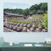 Ontworpen met een foto van Zuid-Korea, gedrukt Spandoek (Beurs)
