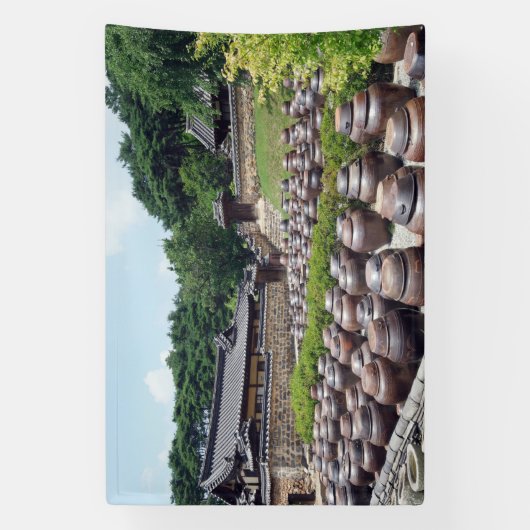 Ontworpen met een foto van Zuid-Korea, gedrukt Spandoek (Verticaal)